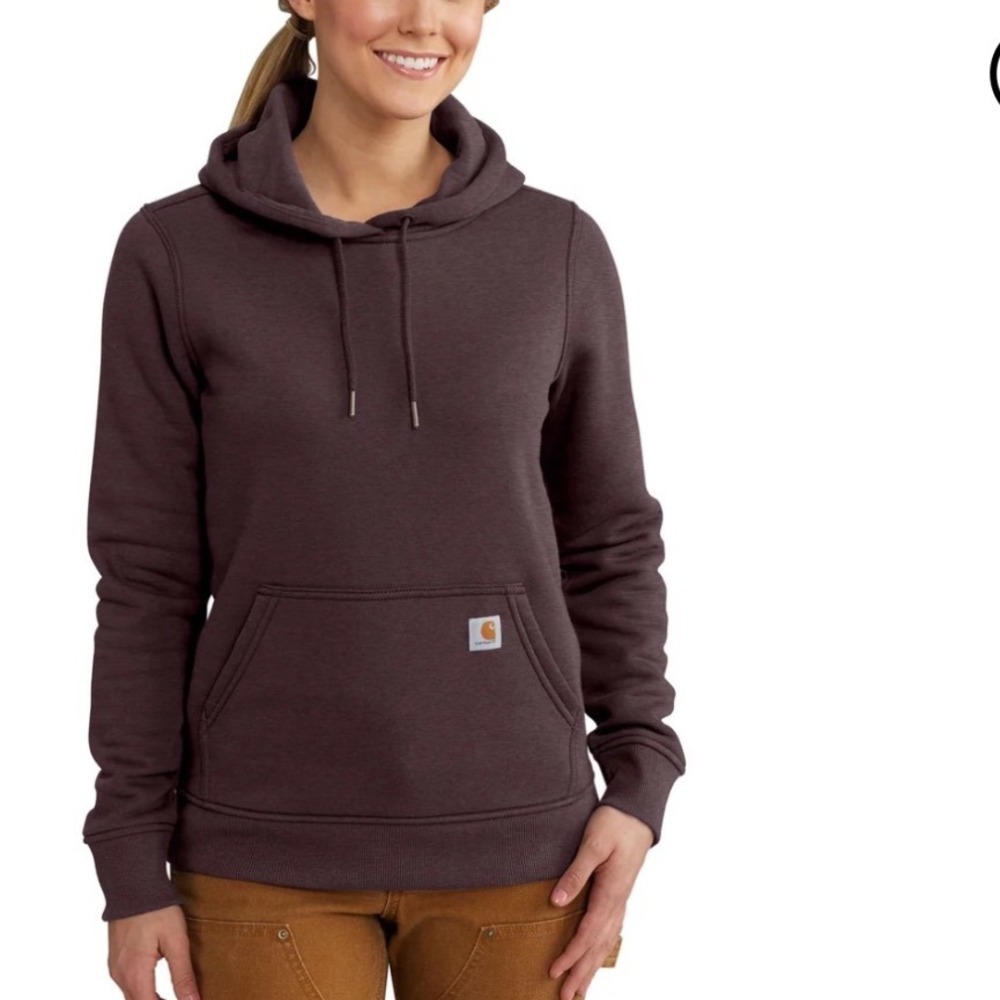 Carhartt Relaxed Fit Brown Fleece Lined Hoodie Small